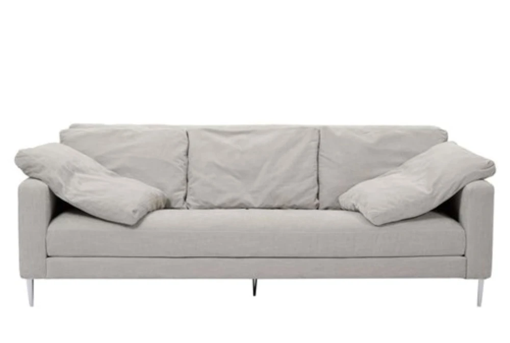 Venus 90" Light Grey Velvet Lounge Sofa