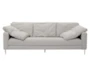 Venus 90" Light Grey Velvet Lounge Sofa - Front