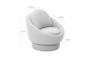 Haylen Light Grey Boucle Swivel Lounge Chair - Detail