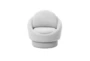 Haylen Light Grey Boucle Swivel Lounge Chair - Front