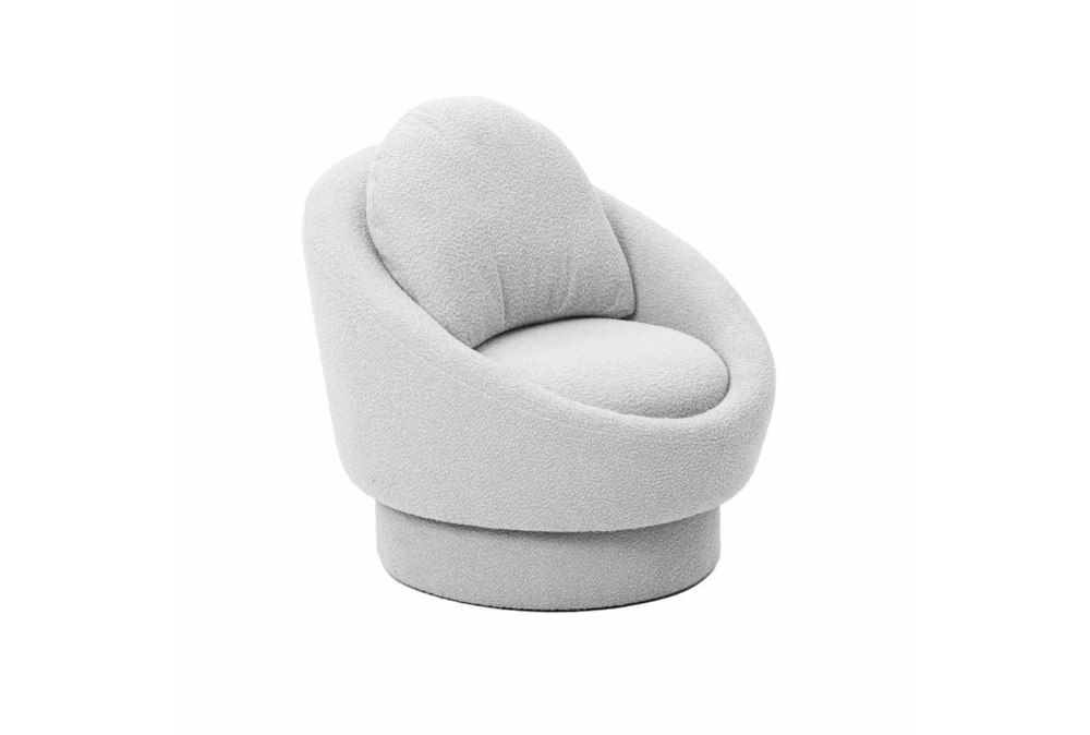 Haylen Light Grey Boucle Swivel Lounge Chair