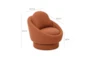 Haylen Saffron Boucle Swivel Lounge Chair - Detail