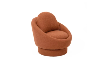 Haylen Saffron Boucle Swivel Lounge Chair