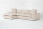 Utopia Sand 127" 2 Piece Sectional With Left Arm Facing Oversized Chaise - Signature