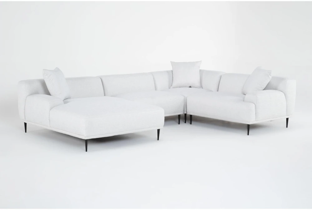 Kenai Pearl 117" 4 Piece Sectional with Left Arm Facing Chaise