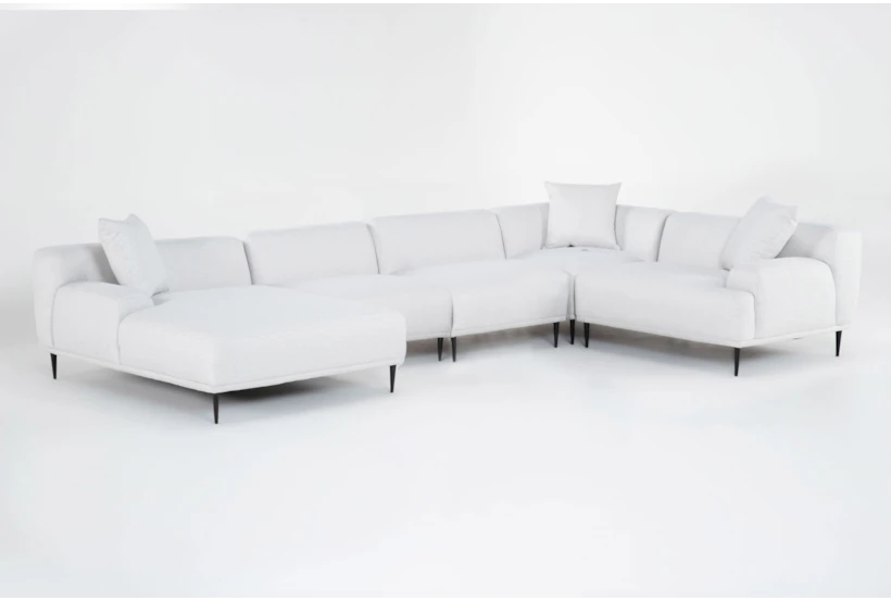 Kenai Pearl 153" 5 Piece Sectional with Left Arm Facing Chaise - 360