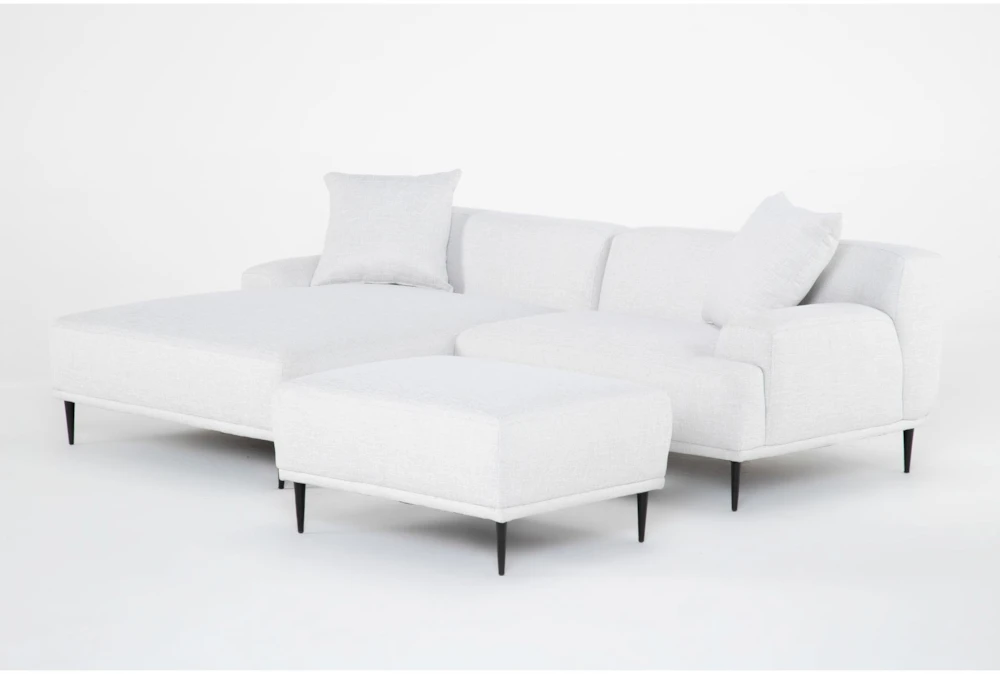 Kenai Pearl 90" 2 Piece Sectional with Left Arm Facing Chaise & Ottoman