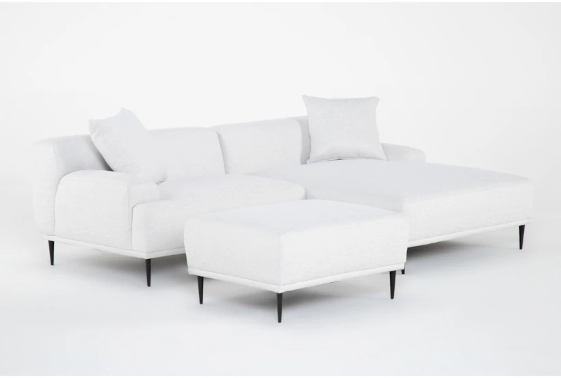 Kenai Pearl 90" 2 Piece Sectional with Right Arm Facing Chaise & Ottoman - 360