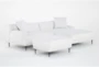Kenai Pearl 90" 2 Piece Sectional with Right Arm Facing Chaise & Ottoman - Signature