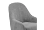 Cuomo Grey Lounge Arm Chair with Black Chrome Steel Legs - Detail