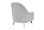 Cuomo Taupe Lounge Arm Chair with Black Chrome Steel Legs - Detail