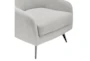 Cuomo Taupe Lounge Arm Chair with Black Chrome Steel Legs - Detail
