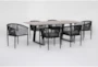 Madrid 78" Outdoor Dining Set For 6 - Side