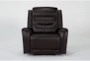 Theo Leather Power Recliner with Power Headrest & USB - Front