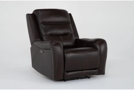 Theo Leather Power Recliner with Power Headrest & USB - Main