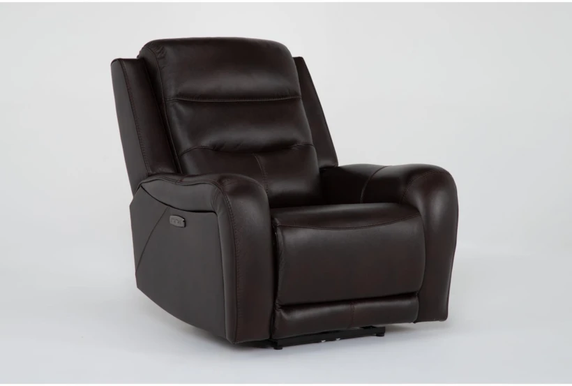 Theo Leather Power Recliner with Power Headrest & USB - 360