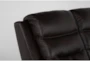 Theo Leather 64" Power Reclining Loveseat with Power Headrest & USB - Detail
