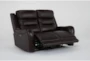 Theo Leather 64" Power Reclining Loveseat with Power Headrest & USB - Side
