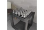 17X17 Silver + Black Metal Chess Game Set - Room