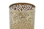 4" Gold Metal Floral Design Pencil Cup - Detail