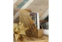 12" Gold Metal Hexagon Design Magazine Holder - Room