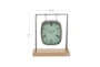 12" Gray Wood Swinging Clock - Detail