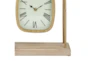 11" Gold + Wood Swinging Clock - Detail