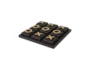 10X10 Black Wood Block Tic Tac Toe Game Set - Material