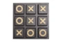 10X10 Black Wood Block Tic Tac Toe Game Set - Signature