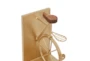 9" Gold Metal + Wood Split Bicycle Bookends - Detail