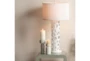 6" White Marble Modern Carved Candle Holder - Room