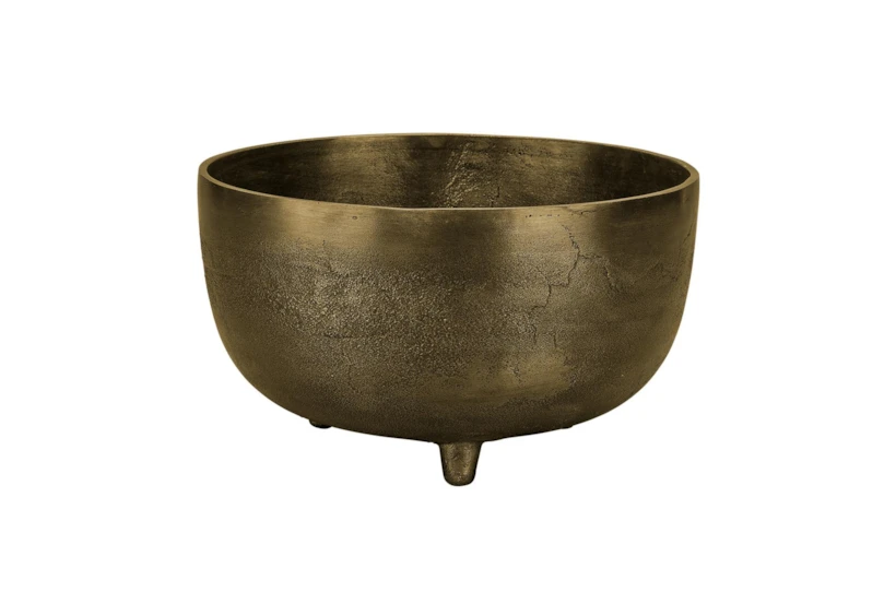 10 Inch Antique Brass Handforged Relic Bowl - 360