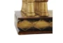 10X10 Bronze + Brown Polystone Chess Game Set - Detail