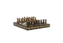 10X10 Bronze + Brown Polystone Chess Game Set - Material
