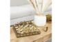 10X10 Bronze + Brown Polystone Chess Game Set - Room