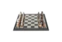 16X16 Black Aluminum + Wood Chess Game Set - Material