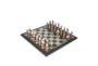 16X16 Black Aluminum + Wood Chess Game Set - Signature