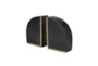 5.5" Black Marble Arch Minimalist Bookends - Material