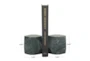 4" Green Gray Marble Geometric Block Bookends - Detail