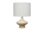 13" Speckled Cream Ceramic Modern Genie Style Lamp With Drum Shade - Signature