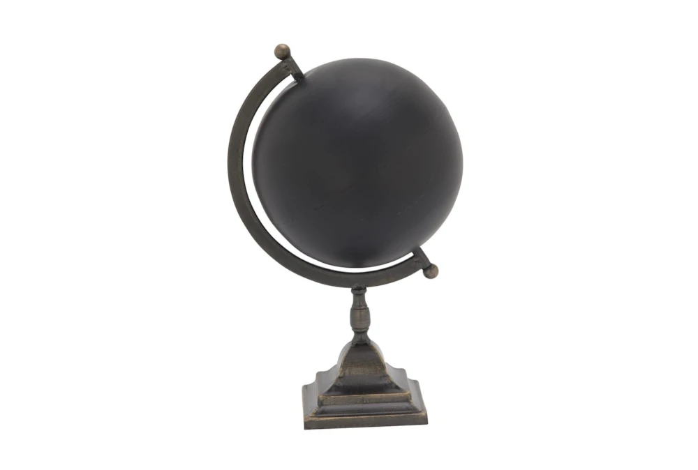 9" Matte Black Globe Decor