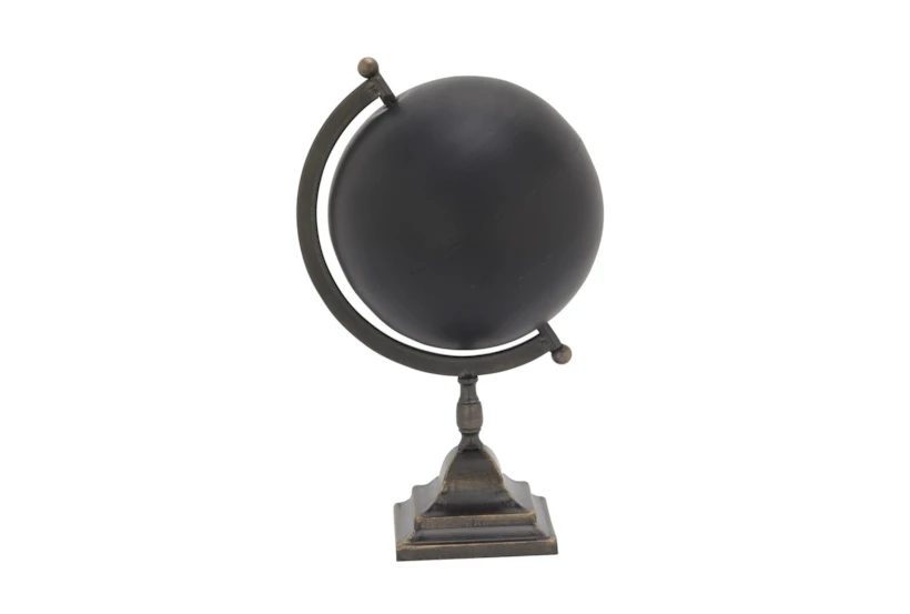 9" Matte Black Globe Decor - 360