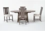 Jaxon Grey 54-72" Round Extendable Dining With Wood Chair Set For 4 - Signature
