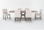 Jaxon Grey 76-96" Extendable Dining With Upholstered Chair Set For 6 - Signature