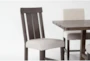 Jaxon Grey 76-96" Extendable Dining With 4 Upholstered Chair + 2 Wood Chair Set For 6 - Detail