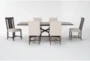 Jaxon Grey 76-96" Extendable Dining With 4 Upholstered Chair + 2 Wood Chair Set For 6 - Signature
