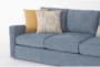 Smyth Memory Foam 92" Blue Weave Sofa - Detail