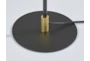 54" Black + Antique Brass Coolie Dome Led Task Floor Lamp - Default