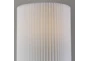 26" White Ceramic Cylinder Table Lamp With White Pleated Shade - Detail