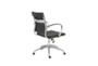 Aster Black Faux Leather Low Back Rolling Office Desk Chair - Detail